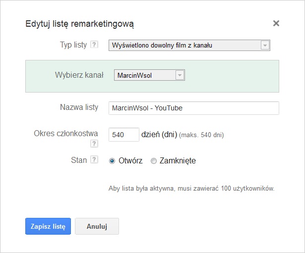 Remarketing na YouTube.com