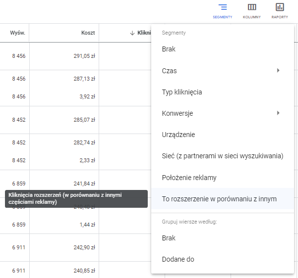 Jak NIE czytać raportu skuteczności linków do podstron