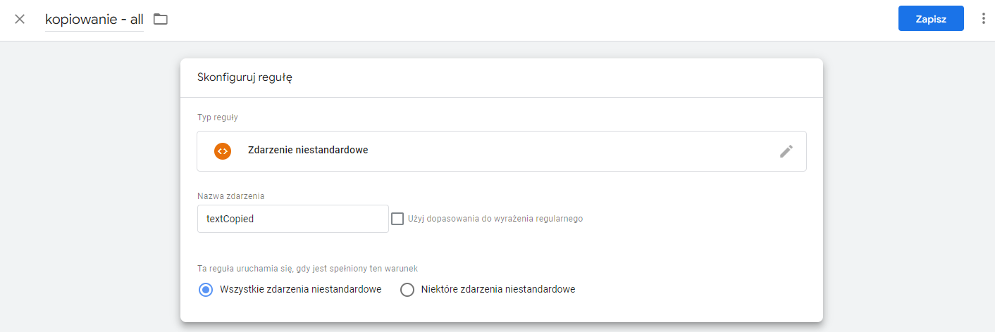 Śledzenie kopiowania elementów tekstowych - jak ustawić