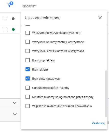 Filtry Google Ads - praktyczne przykłady