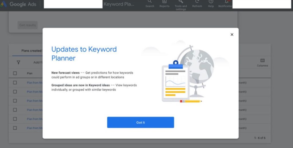 Nowości w planerze słów kluczowych