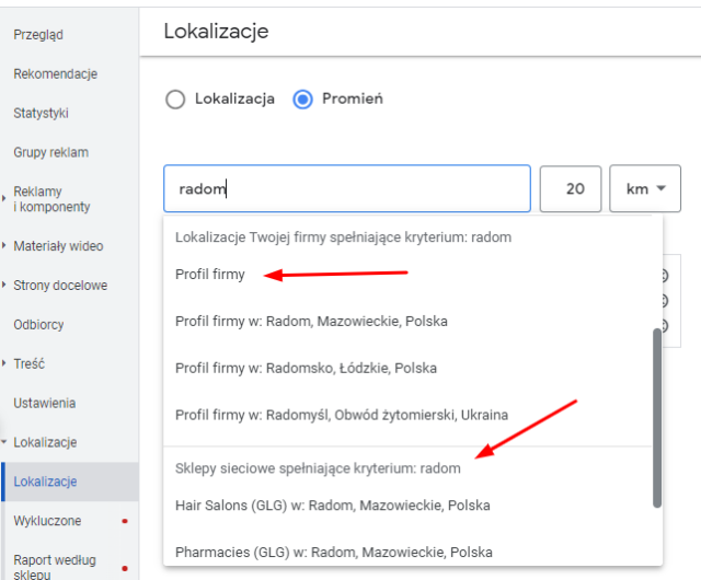 Dokładniejsze kierowanie na lokalizację