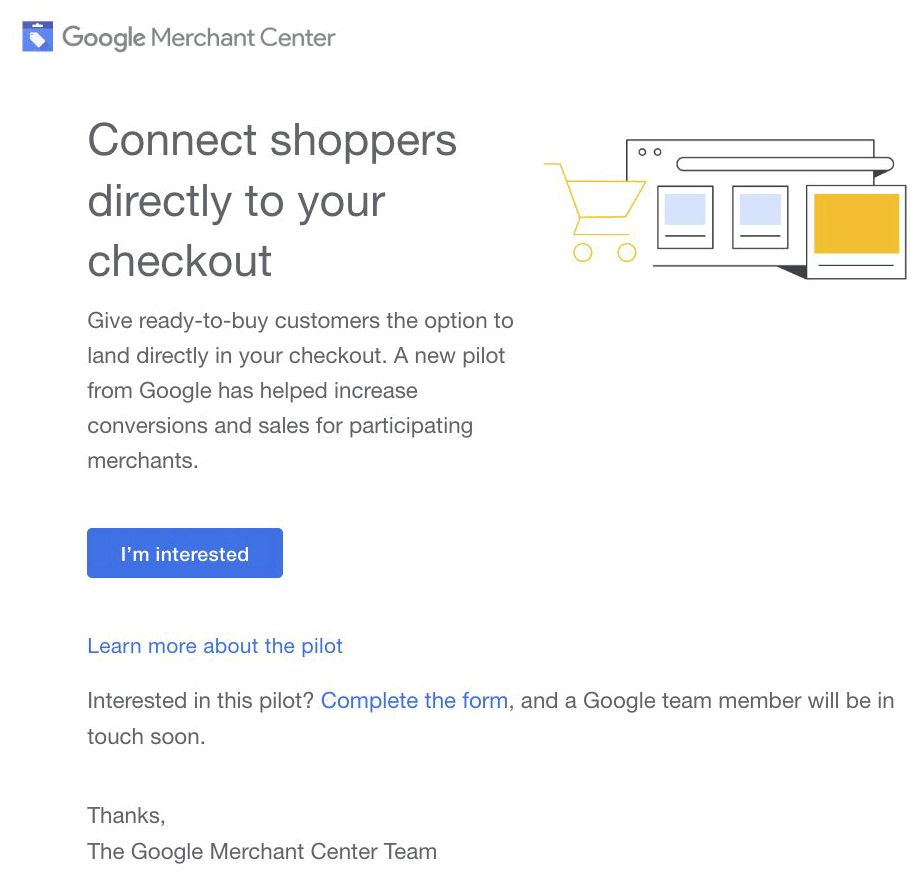 Nowy przycisk bezpośrednio kierujący z reklamy do koszyka