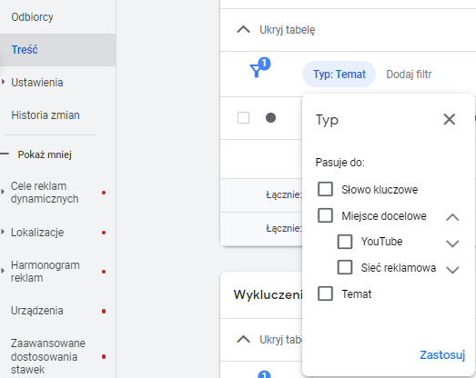Nowe kierowanie na treść strony