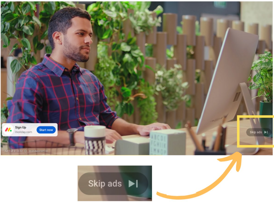 Mniejszy przycisk POMIŃ REKLAMĘ