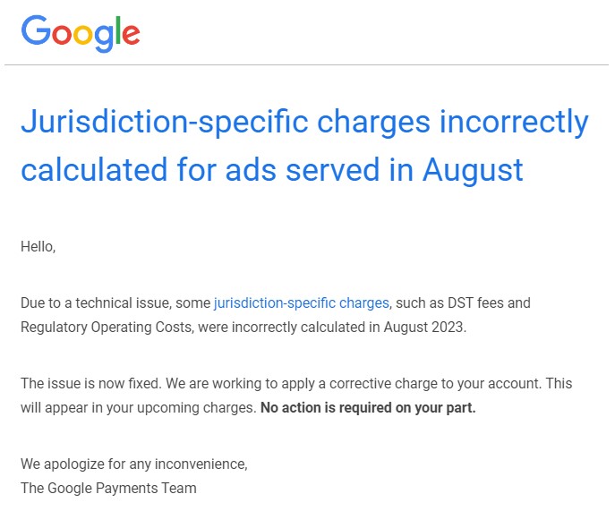 Błędne naliczenie ustawowych kosztów operacyjnych i opłat DST