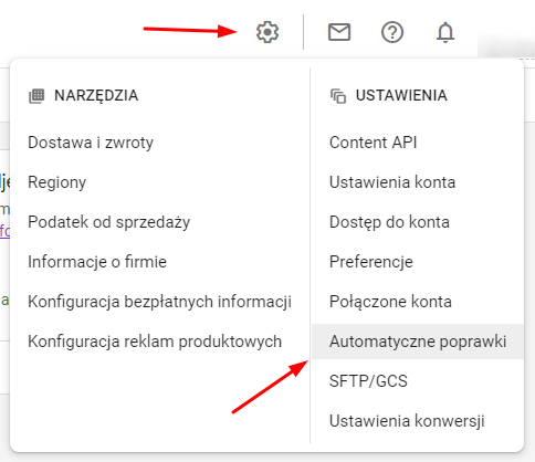 Automatyczne poprawki w Google Merchant Center