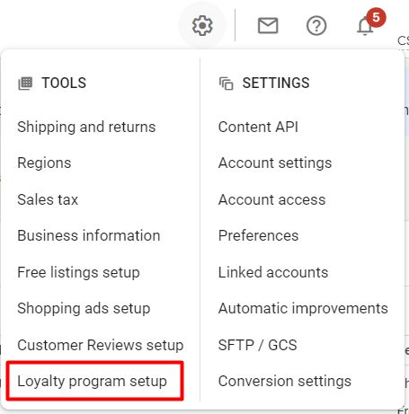 Ustawienie programu lojalnościowego w Google Merchant Center