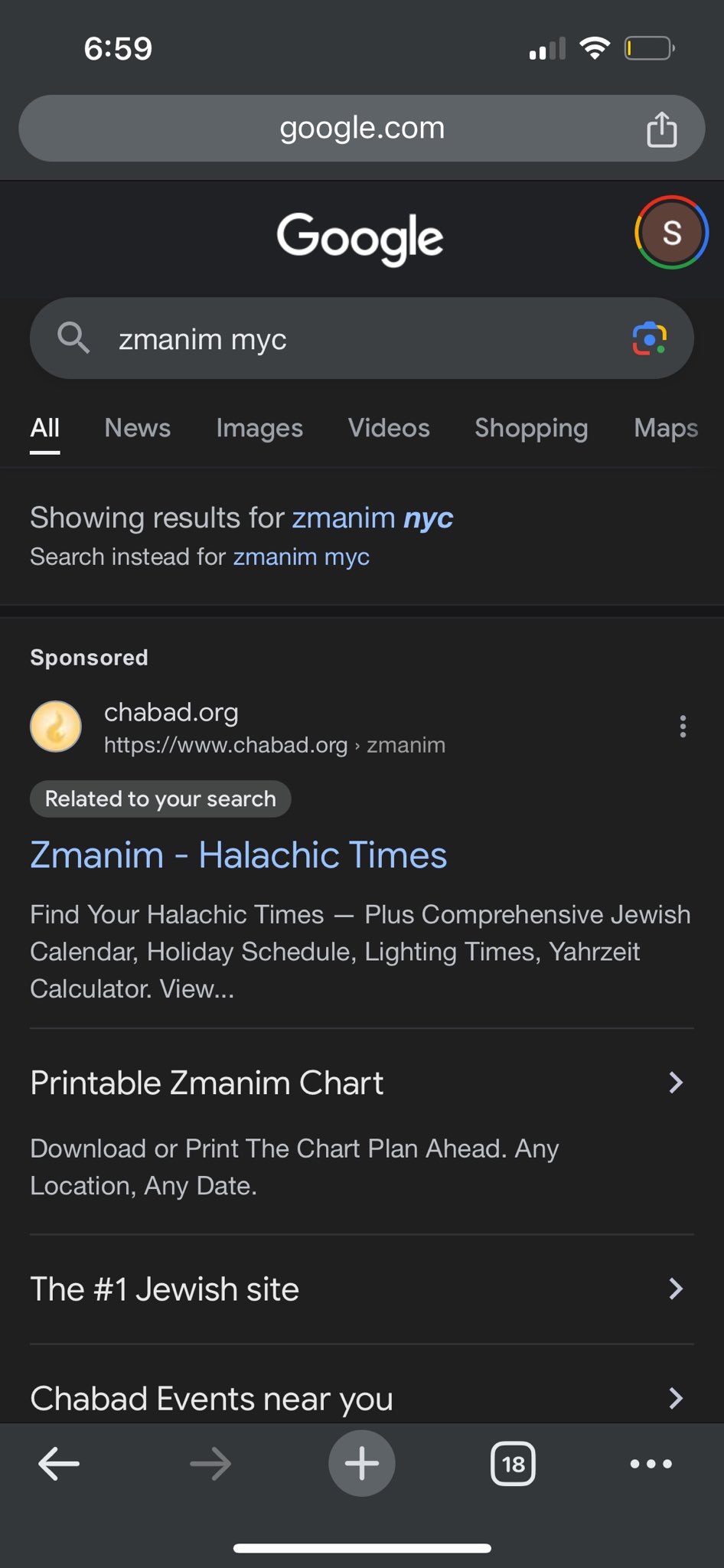 Oznaczenie "related to your search” pod wynikami płatnymi