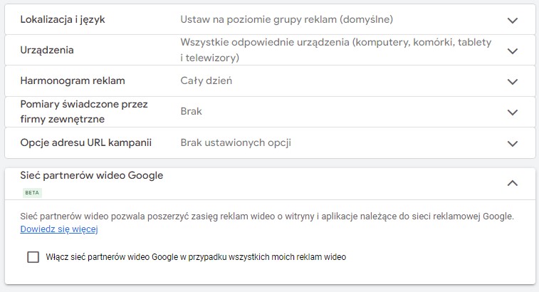Sieć partnerów wideo Google w kampaniach generujących popyt
