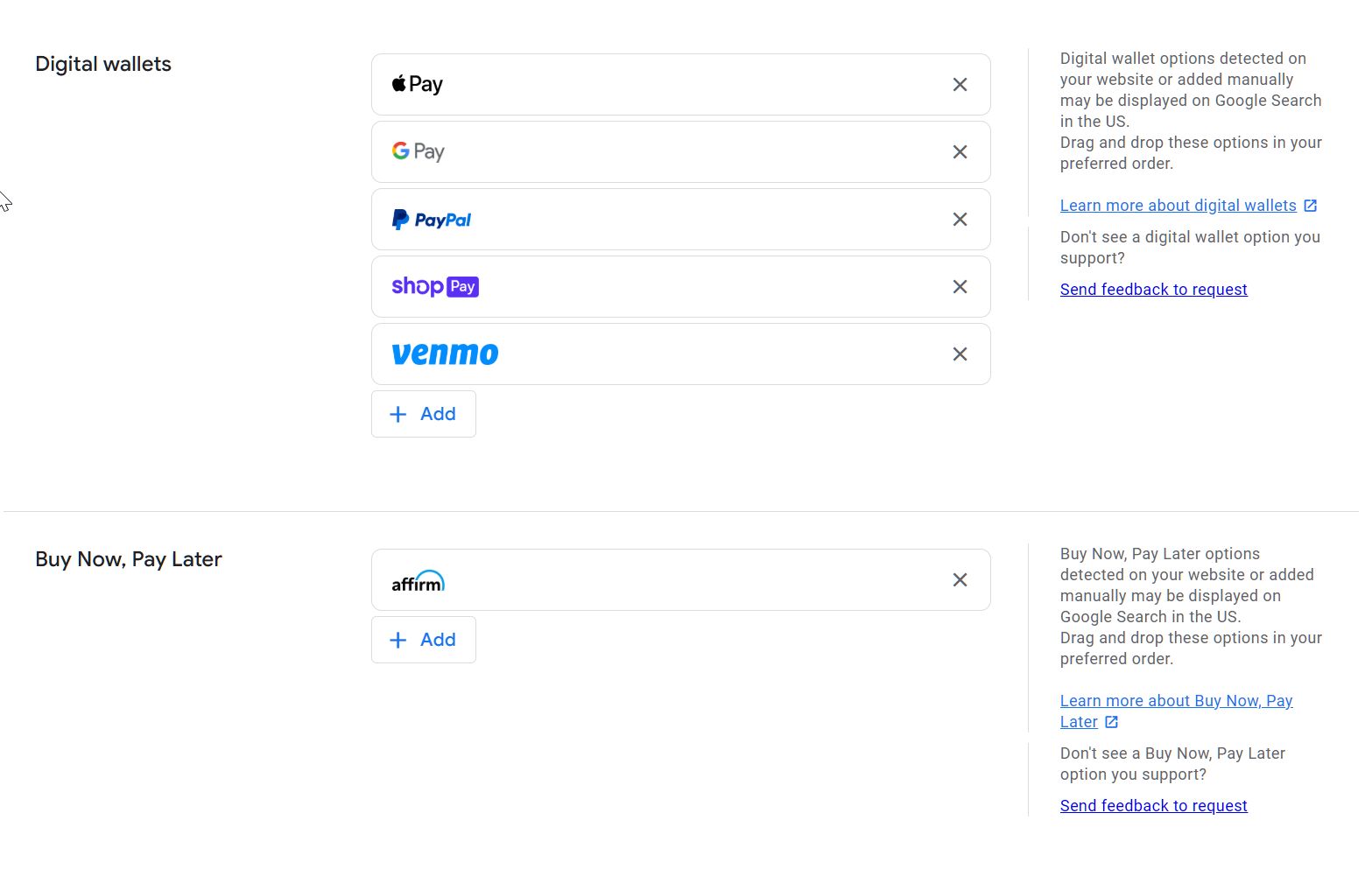 Metody płatności w Google Merchant Center