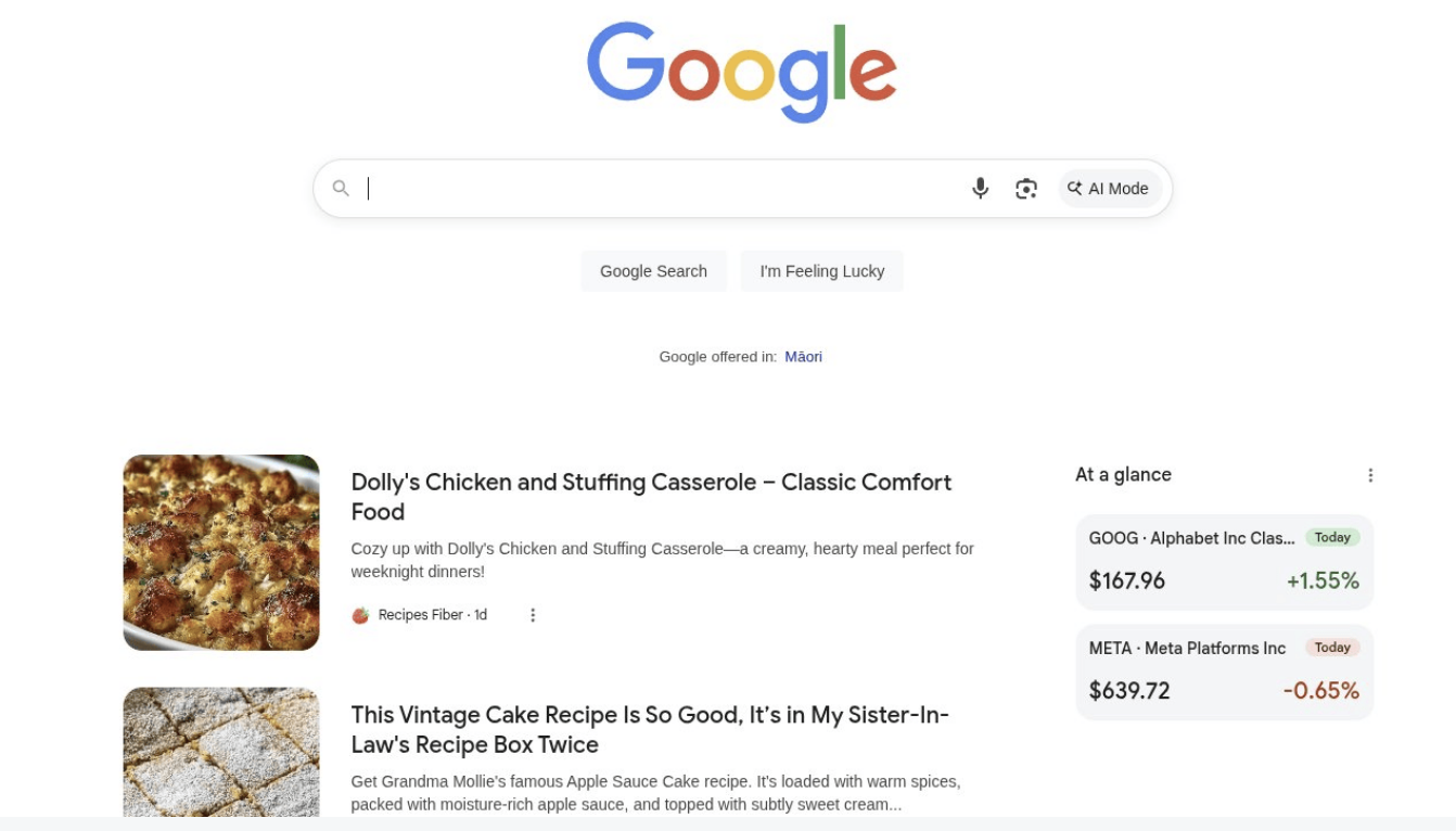 Google Discover trafia na desktop