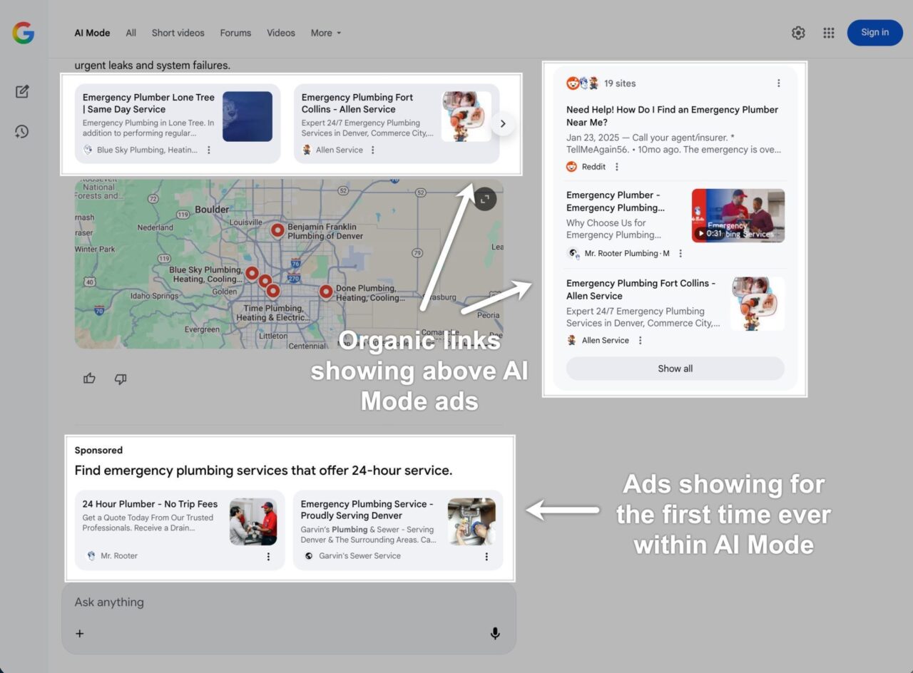 Reklamy Google Ads w AI Mode - reklamy w trybie konwersacyjnym Google