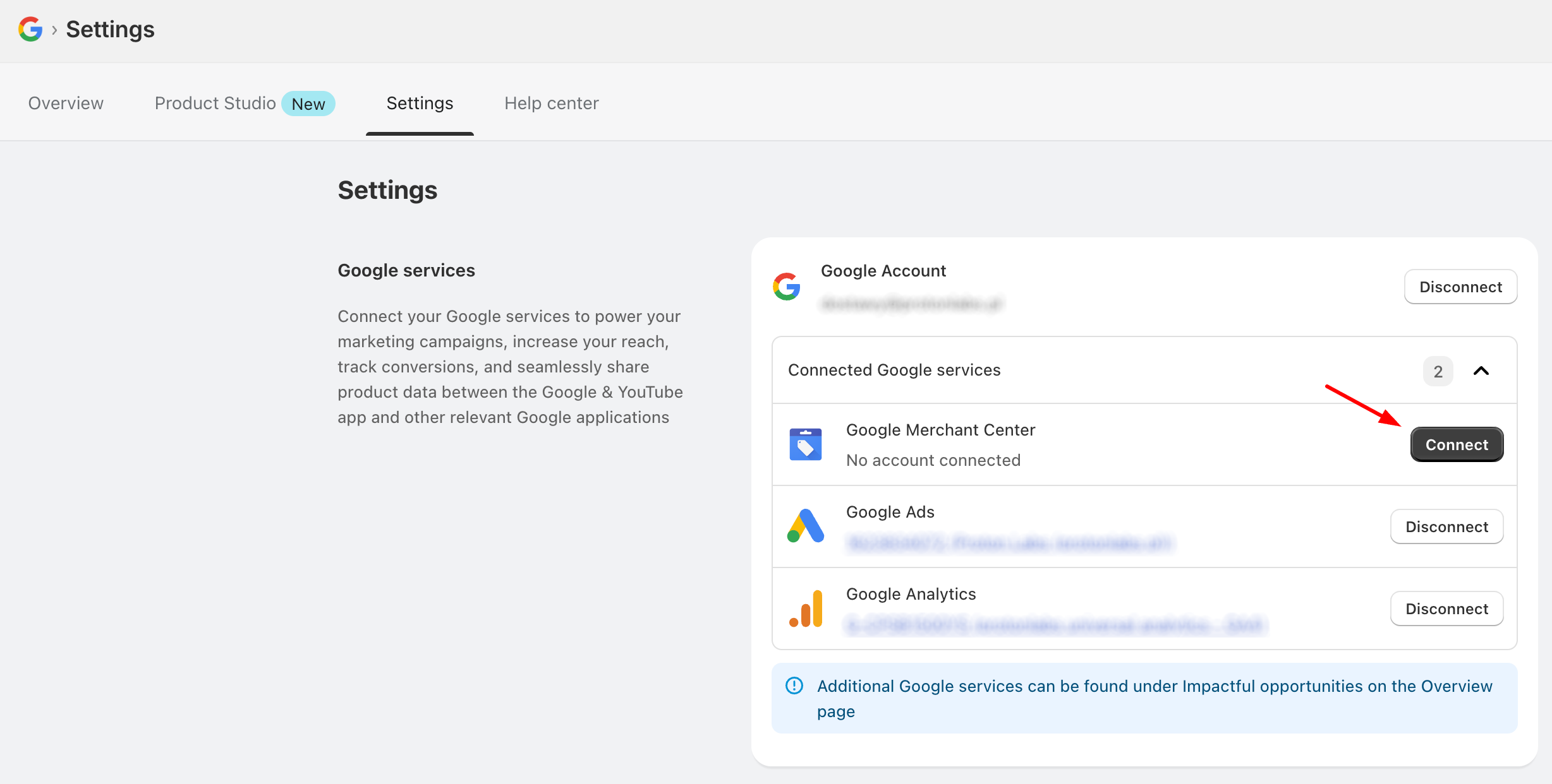 Shopify - jak przejść z Content API na Merchant API w Google Merchant Center