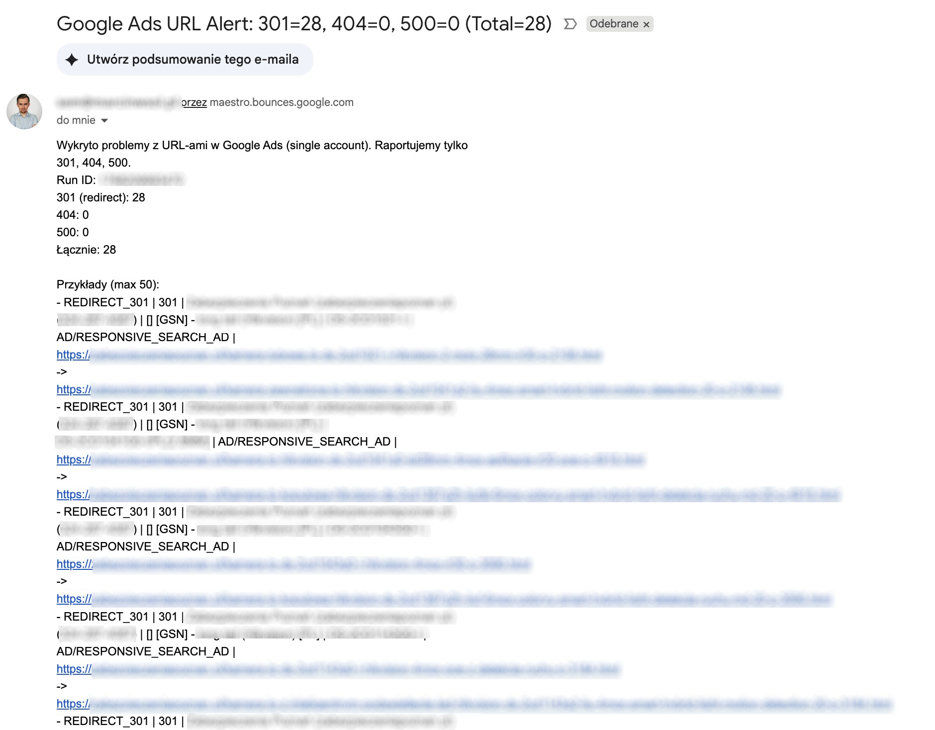 Zaawansowany link checker w Google Ads - skrypt do kontroli adresów URL w reklamach i rozszerzeniach