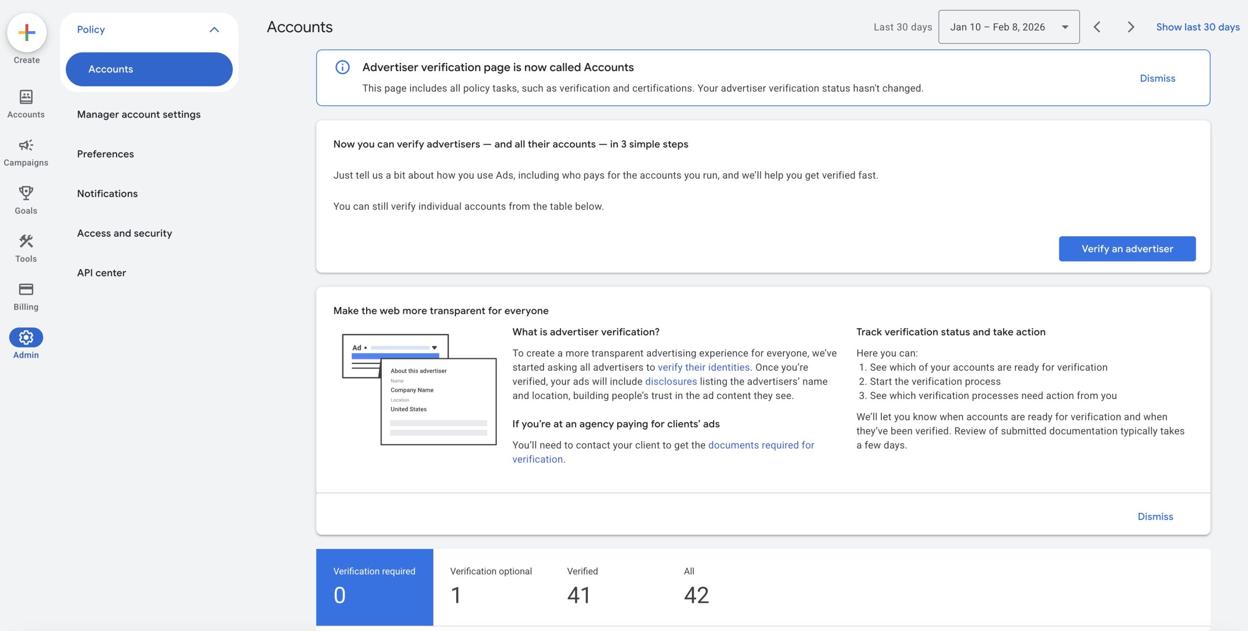 MCK - weryfikacja reklamodawcy przeniesiona do nowej sekcji