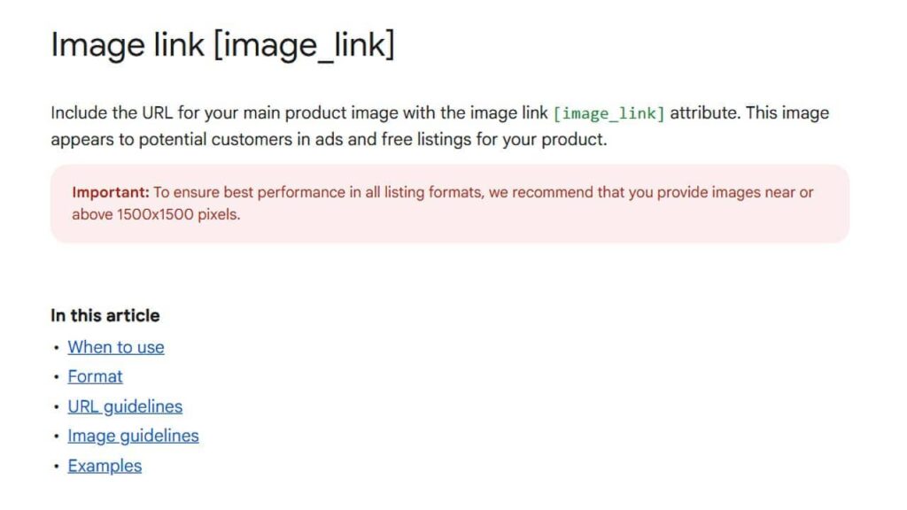 Google rekomenduje obrazy 1500 × 1500 w feedach produktowych