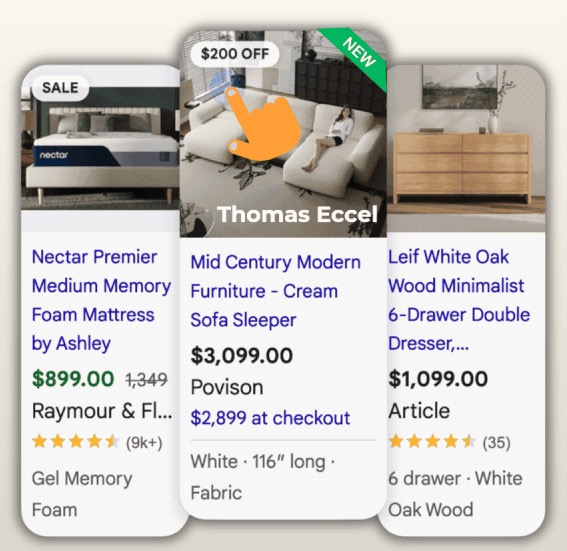 Plakietka z rabatem w reklamach produktowych