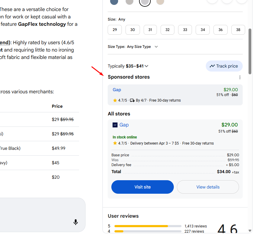Sponsored Stores w AI Mode pojawiają się coraz częściej