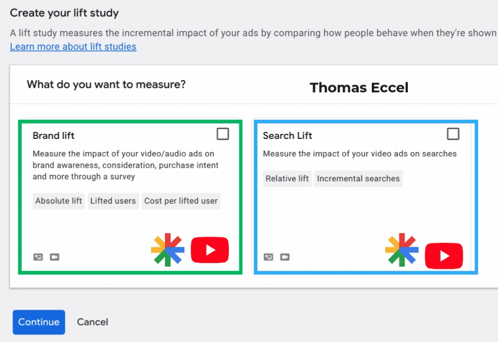 Brand Lift i Search Lift przeniesione do sekcji Eksperymenty w Google Ads