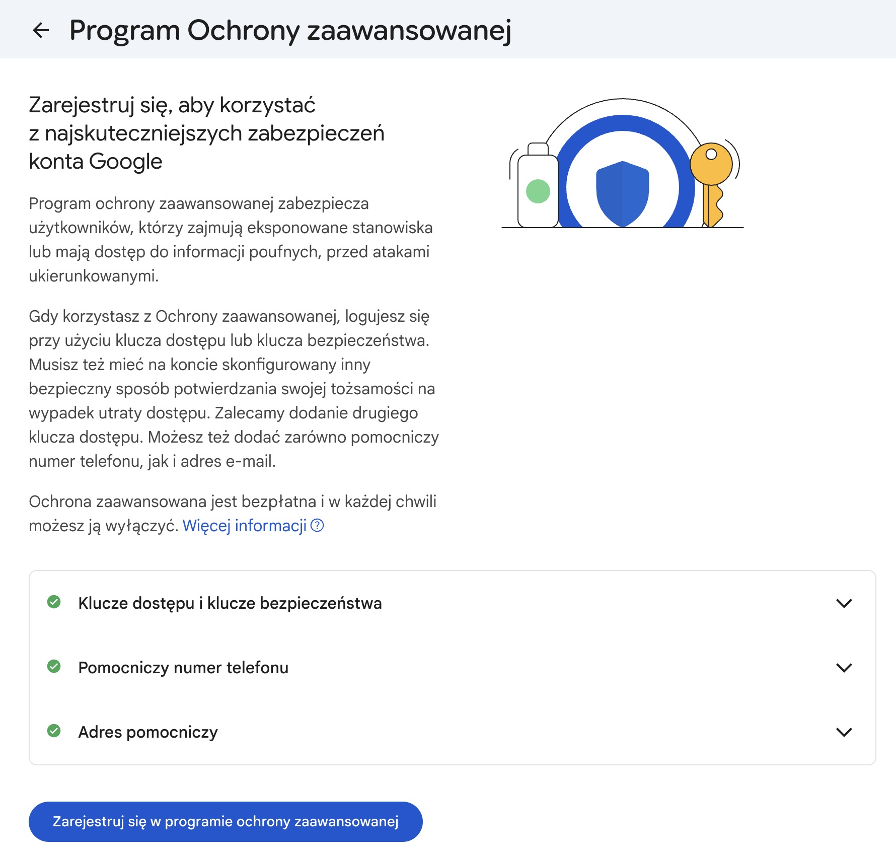 Advanced Protection Program - najsilniejsza ochrona konta Google
