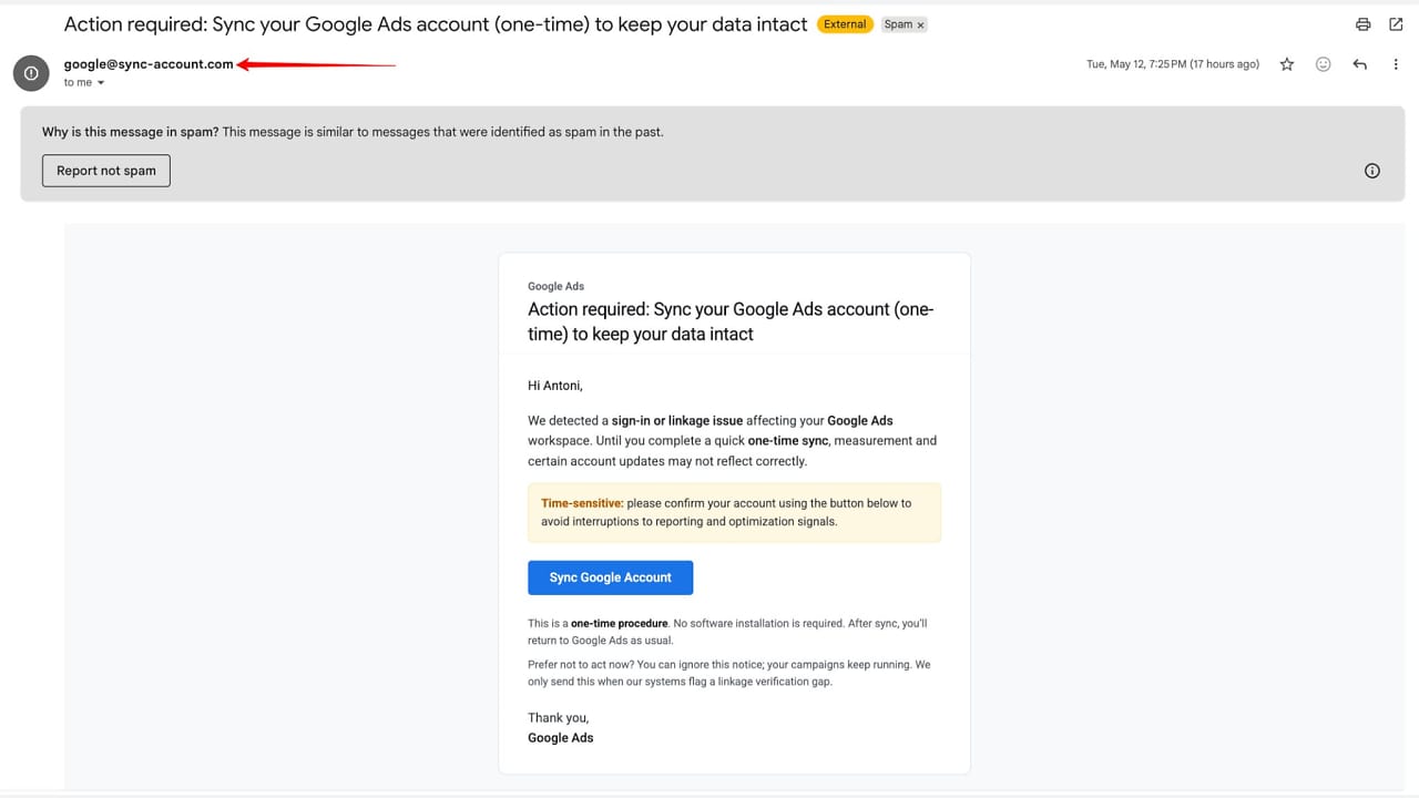 Nowa fala phishingu podszywającego się pod Google Ads