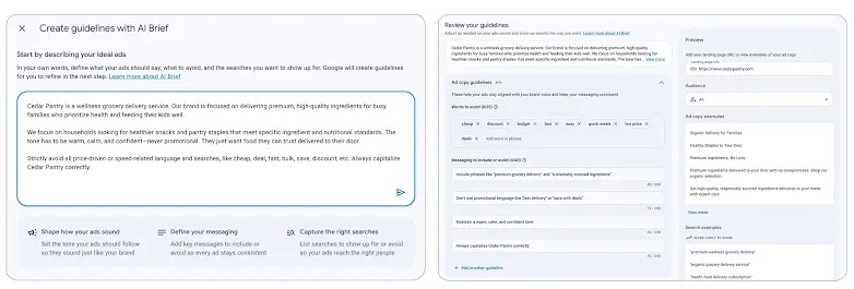AI Brief w Google Ads
