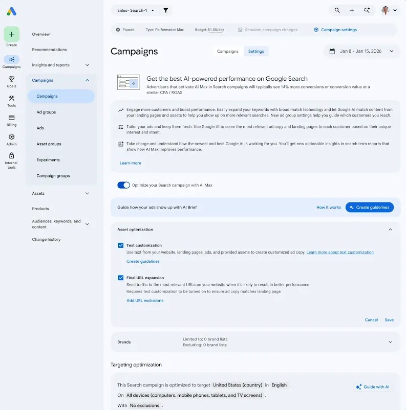 AI Max oficjalnie wychodzi z wersji beta