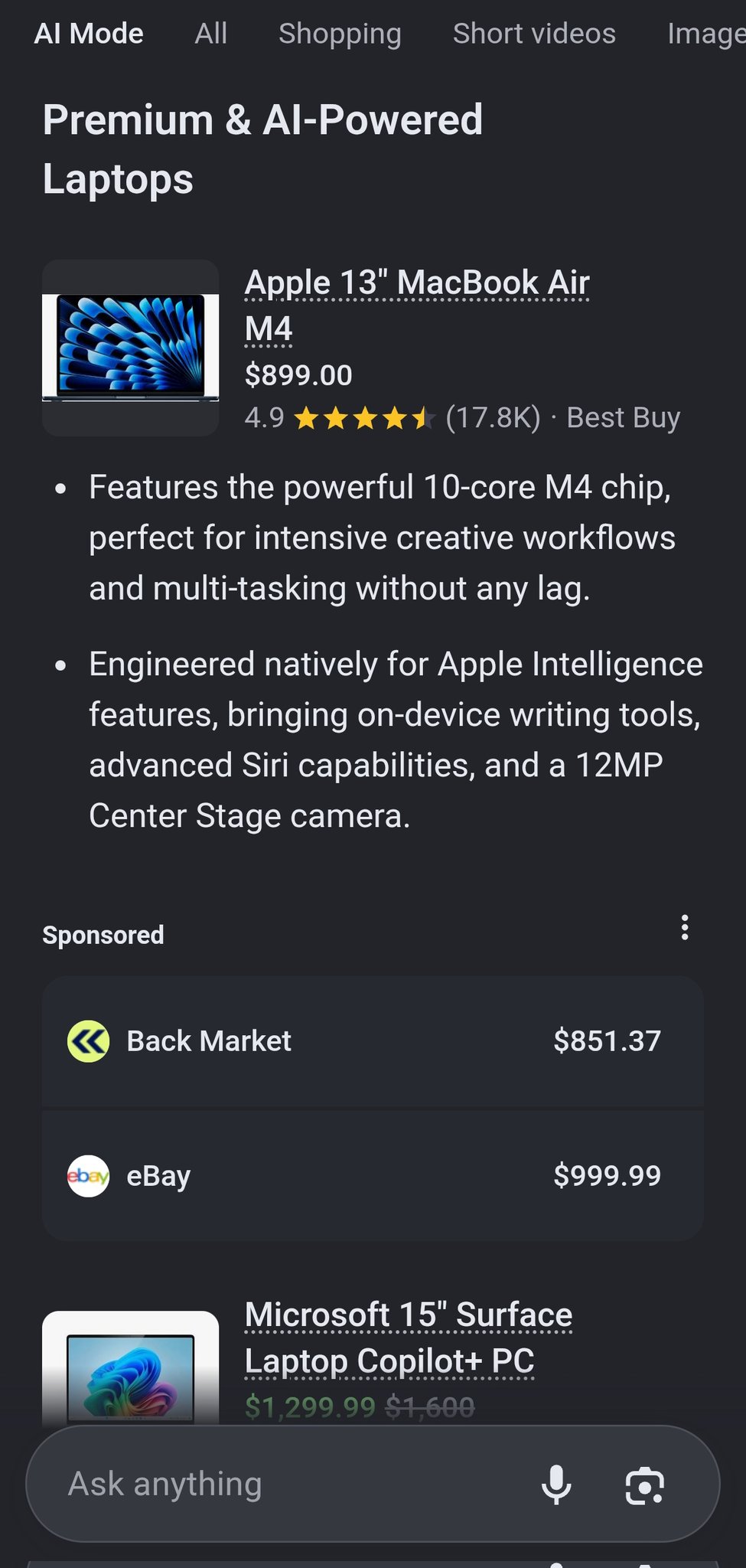 Nowe formaty reklam produktowych w AI Mode
