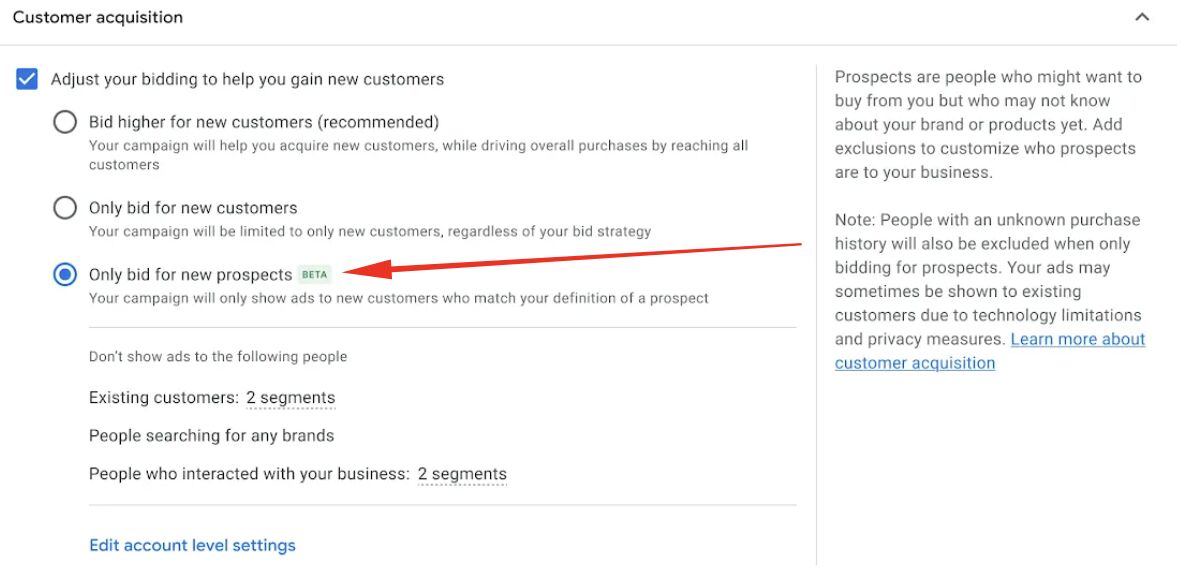 Nowy Prospects Mode w kampaniach Performance Max
