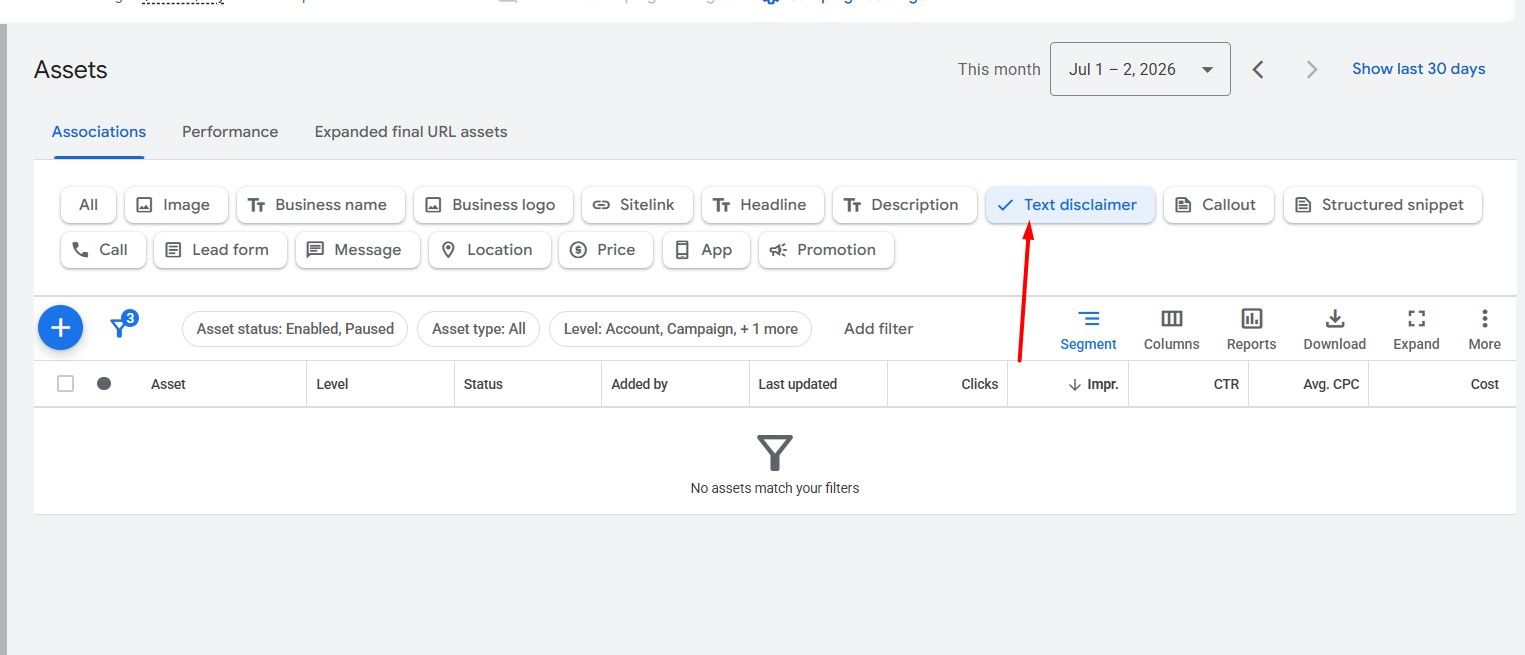 Nowe tekstowe wyłączenia odpowiedzialności w Google Ads