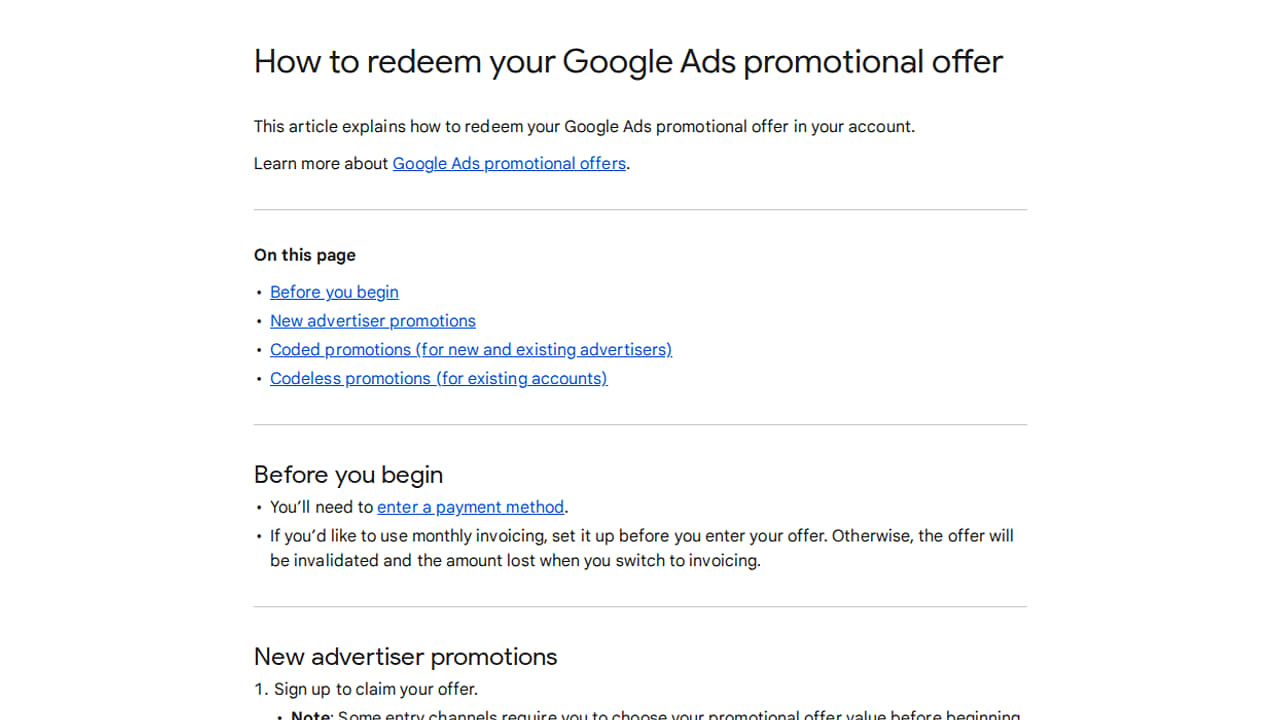 Google uporządkował rodzaje ofert promocyjnych w Google Ads