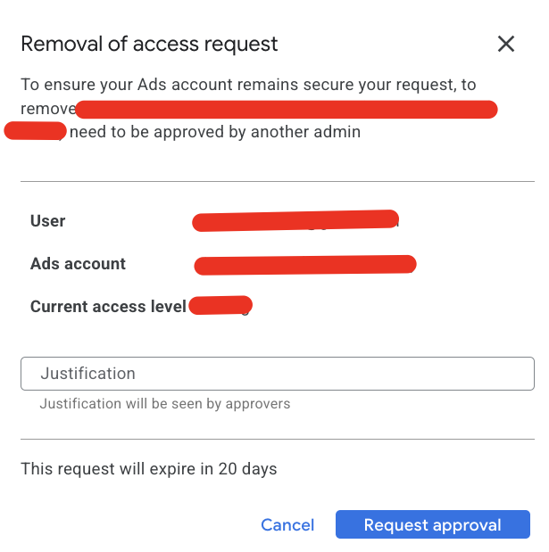 Google Ads wymaga uzasadnienia przy usuwaniu dostępu użytkownika do konta