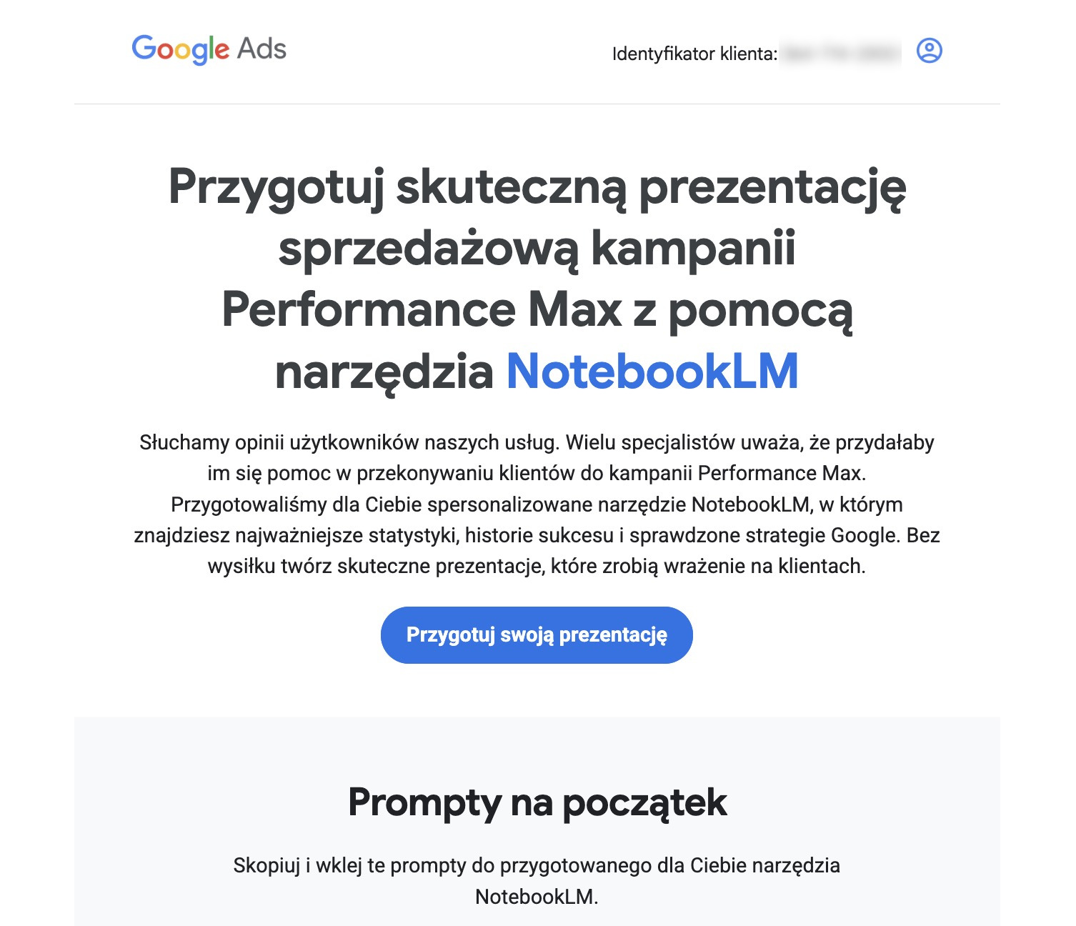 Google uruchamia NotebookLM dla agencji do przygotowywania ofert Performance Max