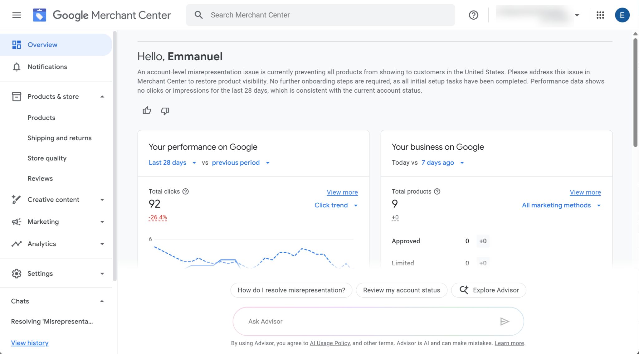 Ask Advisor zaczyna pojawiać się w Google Merchant Center