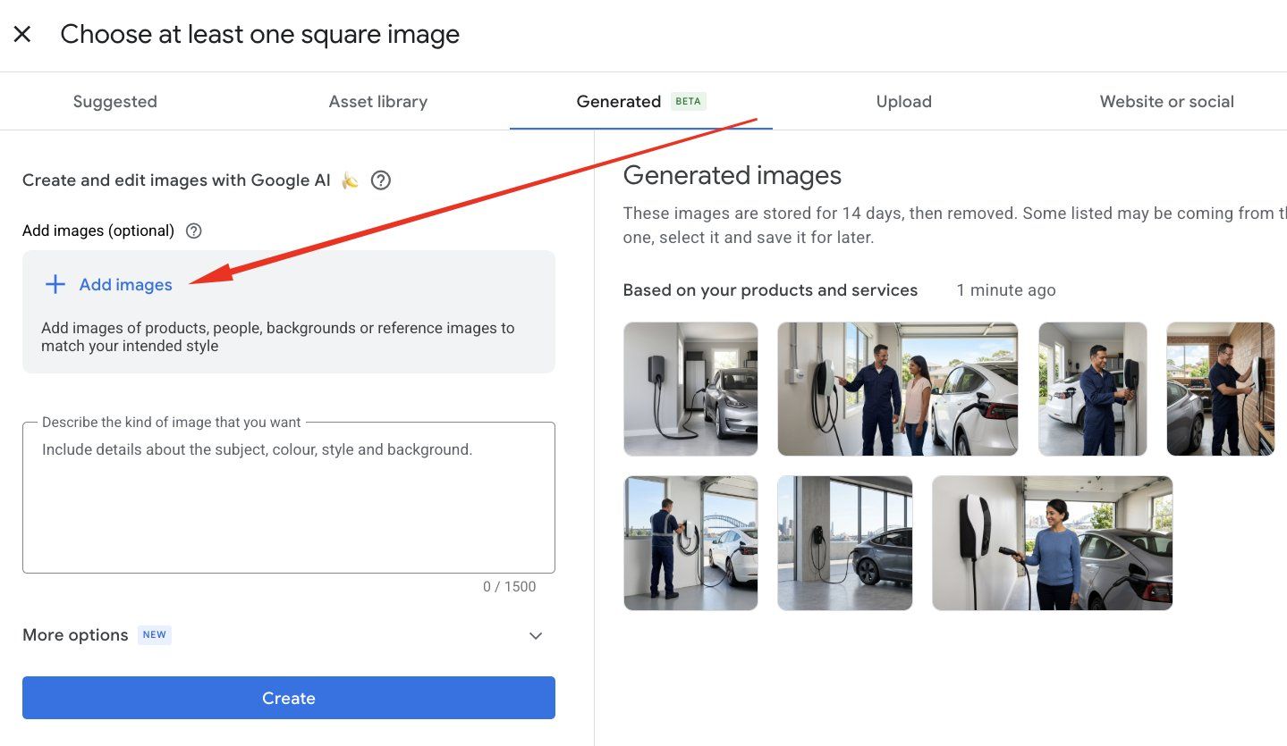 Google Ads pozwala używać obrazów referencyjnych do generowania grafik AI