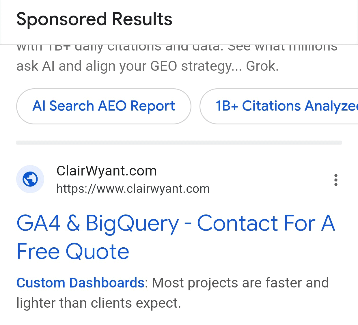 Google Ads testuje niebieskie linki w opisach reklam