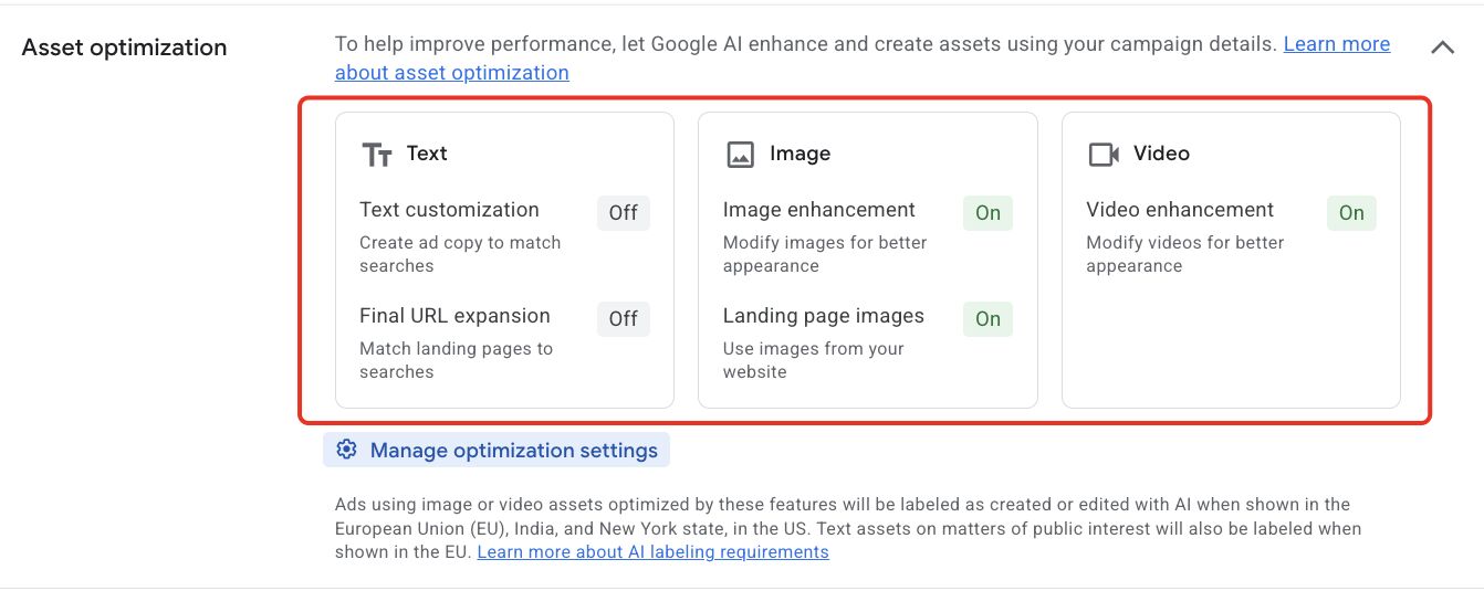 Google Ads zmienia wygląd panelu optymalizacji komponentów