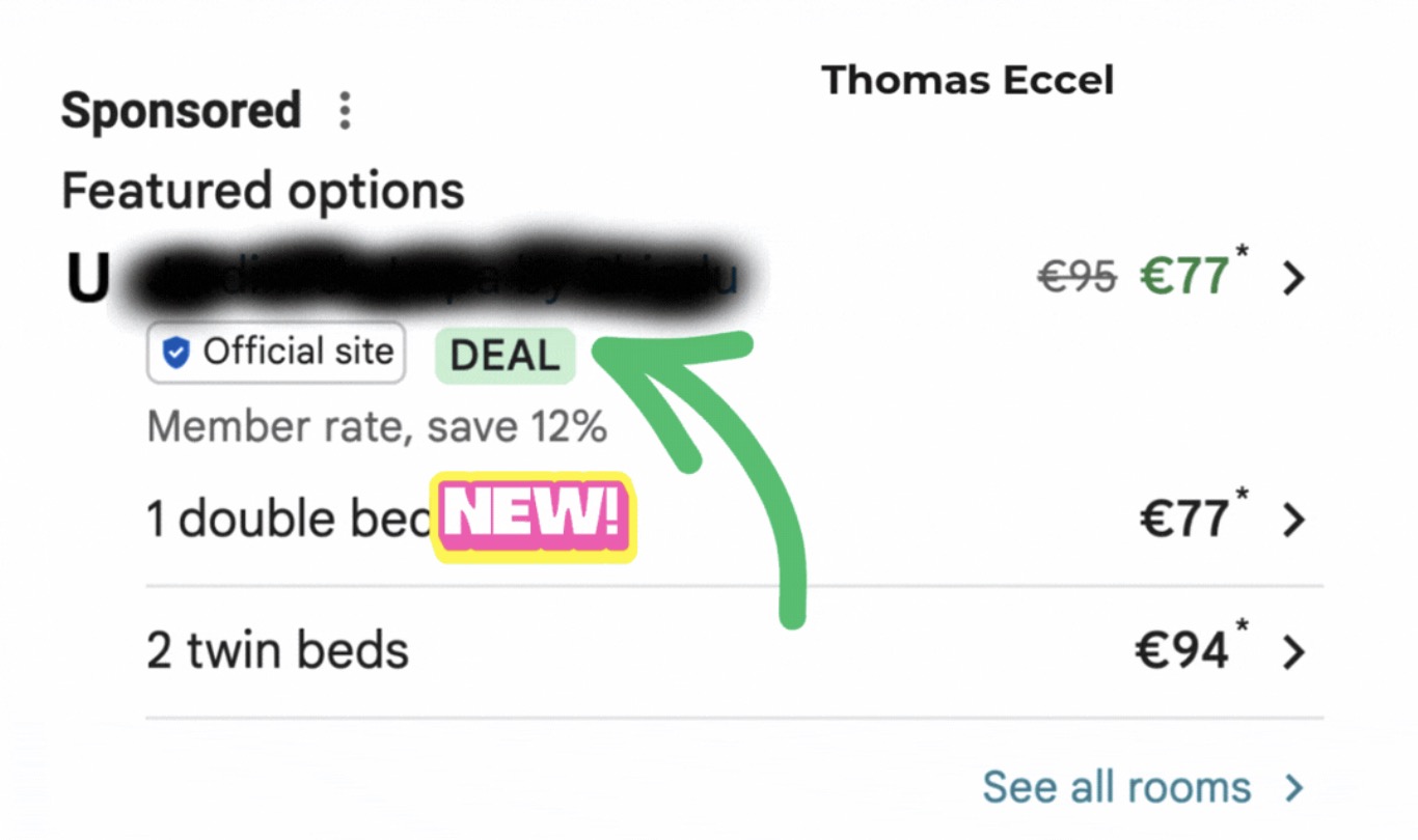 Nowe oznaczenia „DEAL” i „GREAT DEAL” w reklamach hoteli