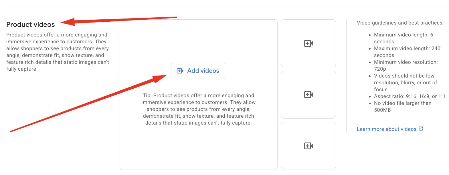 Filmy produktowe w Google Merchant Center