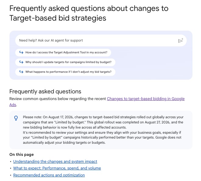 Google zakończył wdrażanie zmian w strategiach Docelowy CPA i Docelowy ROAS