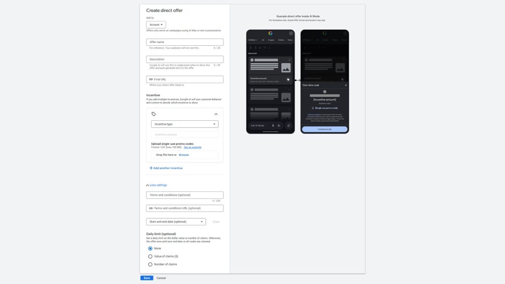 Direct Offer – nowe promocje w AI Mode