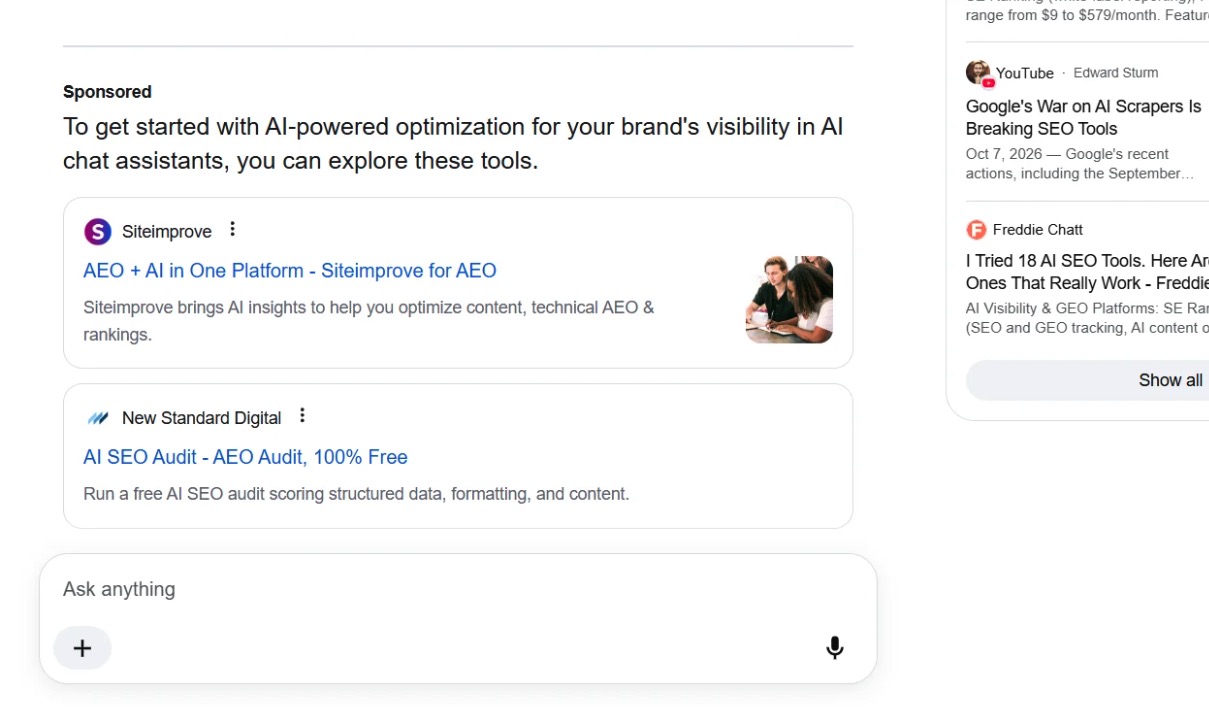 Nowy wygląd reklam w trybie AI wyszukiwarki Google