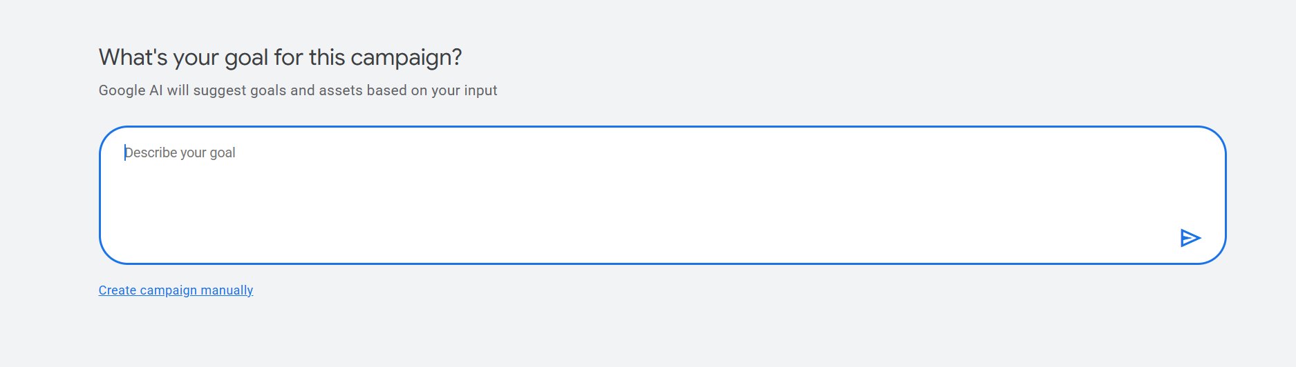 Tworzenie kampanii Google Ads na podstawie opisu celu - nowy test AI